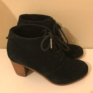 Toms Lunata Suede Lace-up Booties